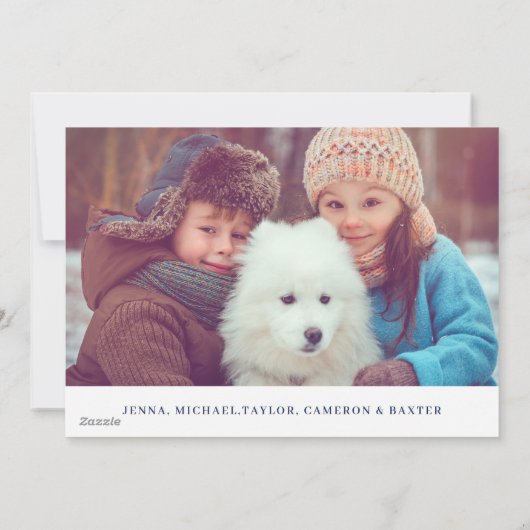 Bloem & Wintervogel | Foto Kerstkaart (Achterkant)