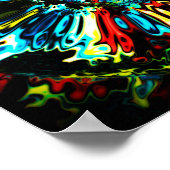 Bloem X v1.1 - kleurrijke patronen pareidolia Poster (Hoek)