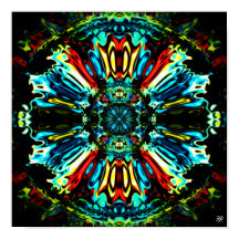 Bloem X v1.1 - kleurrijke patronen pareidolia