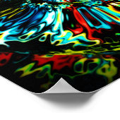 Bloem X v2.1 - kleurrijke patronen pareidolia Poster (Hoek)