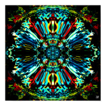 Bloem X v2.1 - kleurrijke patronen pareidolia