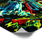 Bloem X v2 - kleurrijke patronen pareidolia Poster (Hoek)