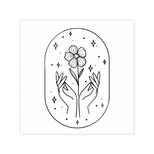 Bloem Zelfinktende Stempel (Design)