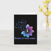 Bloem zelfmoordpreventie bewustzijn kiezen om te h kaart (Gele Bloem)