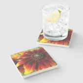 Bloem Zomer foto Marmeren Steen Onderzetter (Zijkant)