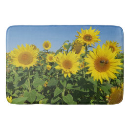 bloem, zon, plant, natuur, zomer, bloemrijk, badmat