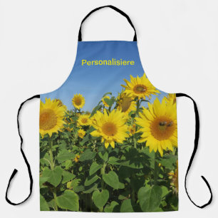 bloem, zon, plant, natuur, zomer, bloemrijk, schort