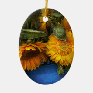 Bloem - Zonnebloem - De zonnen zijn opgekomen Keramisch Ornament