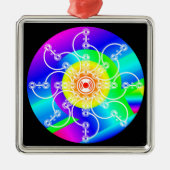Bloem zonnebrandmiddel metalen ornament (Voorkant)