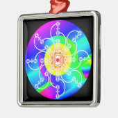 Bloem zonnebrandmiddel metalen ornament (Links)