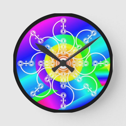 Bloem Zonneschijn Acryl Wandklok (Voorkant)