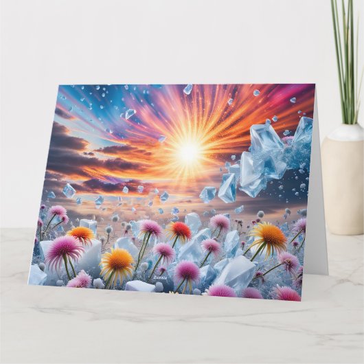 Bloem Zonsondergang Kaart (Achterkant)