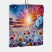 Bloem Zonsondergang Keramisch Ornament (Rechts)