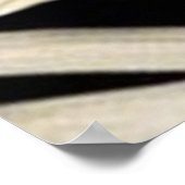  Bloem Zwart en Beige Art Poster (Hoek)