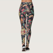 Bloem Zwart Paisley Leggings (Achterkant)