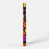 Bloem - zwart, roze, Oranje en geel Samsung Galaxy Hoesje (Rechterkant)