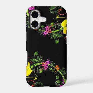 Bloem Zwart Telefoon Hoesje - Stevige iPhone X Hoe