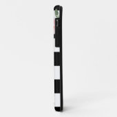 Bloem - Zwart & Witte Strepen Monogram Case-Mate iPhone Case (Achterkant/links)