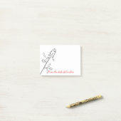 Bloem Zwarte & Witte Roos Bloem - Liefde Post-it® Notes (Op bureau)