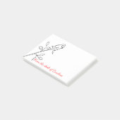 Bloem Zwarte & Witte Roos Bloem - Liefde Post-it® Notes (Schuin)