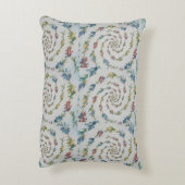 Bloemaccent geborsteld polyester kussen (Achterkant (Verticaal))