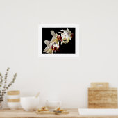Bloemaccenten van witte Phalaenopsis-orchideeën Poster (Keuken)