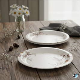 Bloemachtergrond Elegante minimalist Papieren Bordje