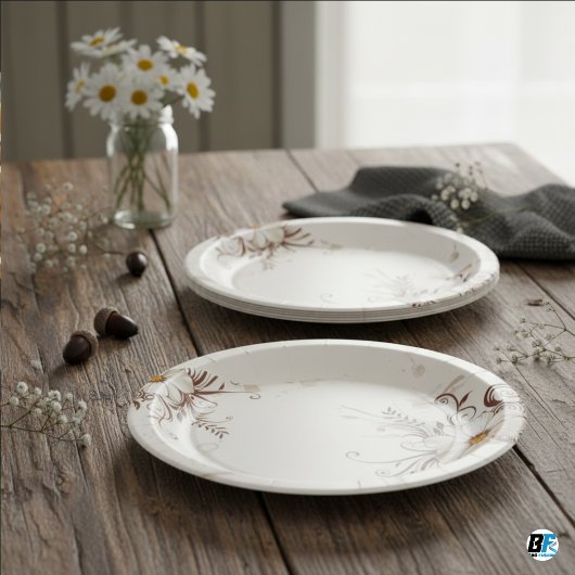 Bloemachtergrond Elegante minimalist Papieren Bordje