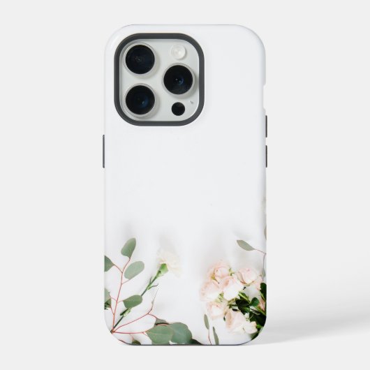 Bloemachtergrondpatroon iPhone Hoesje (Achterkant)