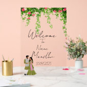 Bloemacryl Mendhi teken Acryl Bord (Huwelijk)