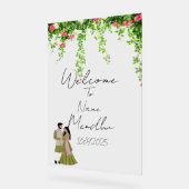 Bloemacryl Mendhi teken Acryl Bord (Hoek)