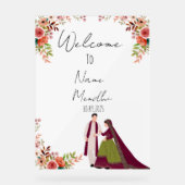 Bloemacryl Mendhi teken Acryl Bord (Voorkant)