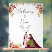 Bloemacryl Mendhi teken Acryl Bord (Neutraal)