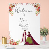 Bloemacryl Mendhi teken Acryl Bord (Huwelijk)