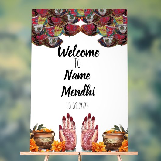 Bloemacryl Mendhi teken Acryl Bord (Neutraal)