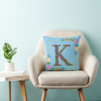 Bloemalfabet Letter K Kussen