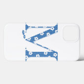 bloemalfabet M (blauw en stip) Case-Mate iPhone Case (Achterkant (horizontaal))
