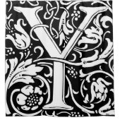 Bloemalfabet monogram letter Y Douchegordijn (Voorkant)