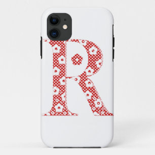 bloemalfabet R (rood en stip) Case-Mate iPhone Case