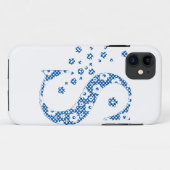 bloemalfabet S (blauw en stip) Case-Mate iPhone Case (Achterkant (horizontaal))