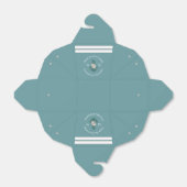 Bloemanker in wit aqua turquoise bedankdoosjes (Uitgevouwen)