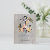 bloemanker | Wil je mijn bruidsmeisje zijn? Uitnodiging Briefkaart (Staand voorkant)