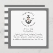 Bloemanker Wit Zilver Grijs Nautilus Trouw  Save The Date (Voorkant / Achterkant)