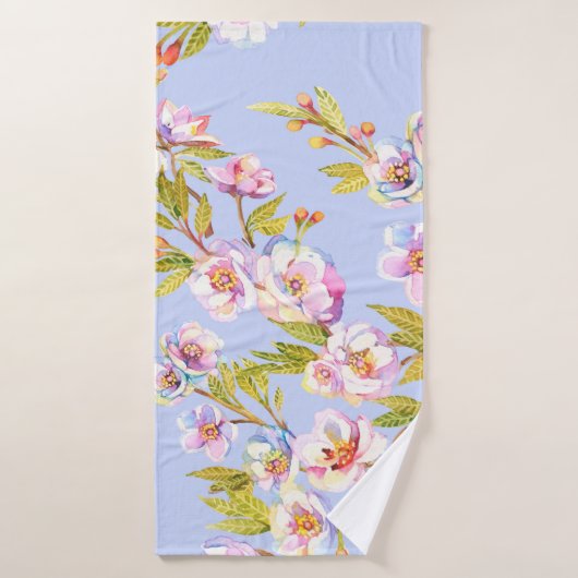 Bloemappel- en kersenbomen op b badhanddoek (Badhanddoek)