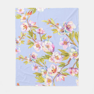Bloemappel- en kersenbomen op b fleece deken