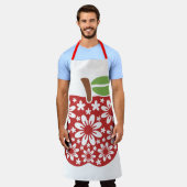 bloemappel schort (Gedragen)