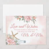 Bloemarrangement Fles Strand Kaart (Voorkant / Achterkant)