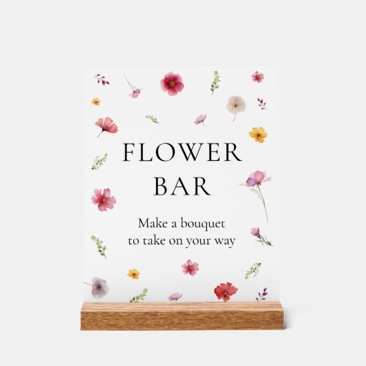 bloembalk acryl bord (Voorkant)