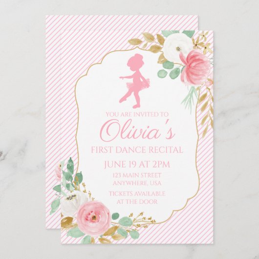 Bloemballet dans recital kaart (Voorkant / Achterkant)