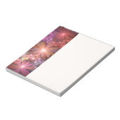 Bloembed kleurrijke glanzende abstracte fractale k notitieblok (Linkerzijde)
